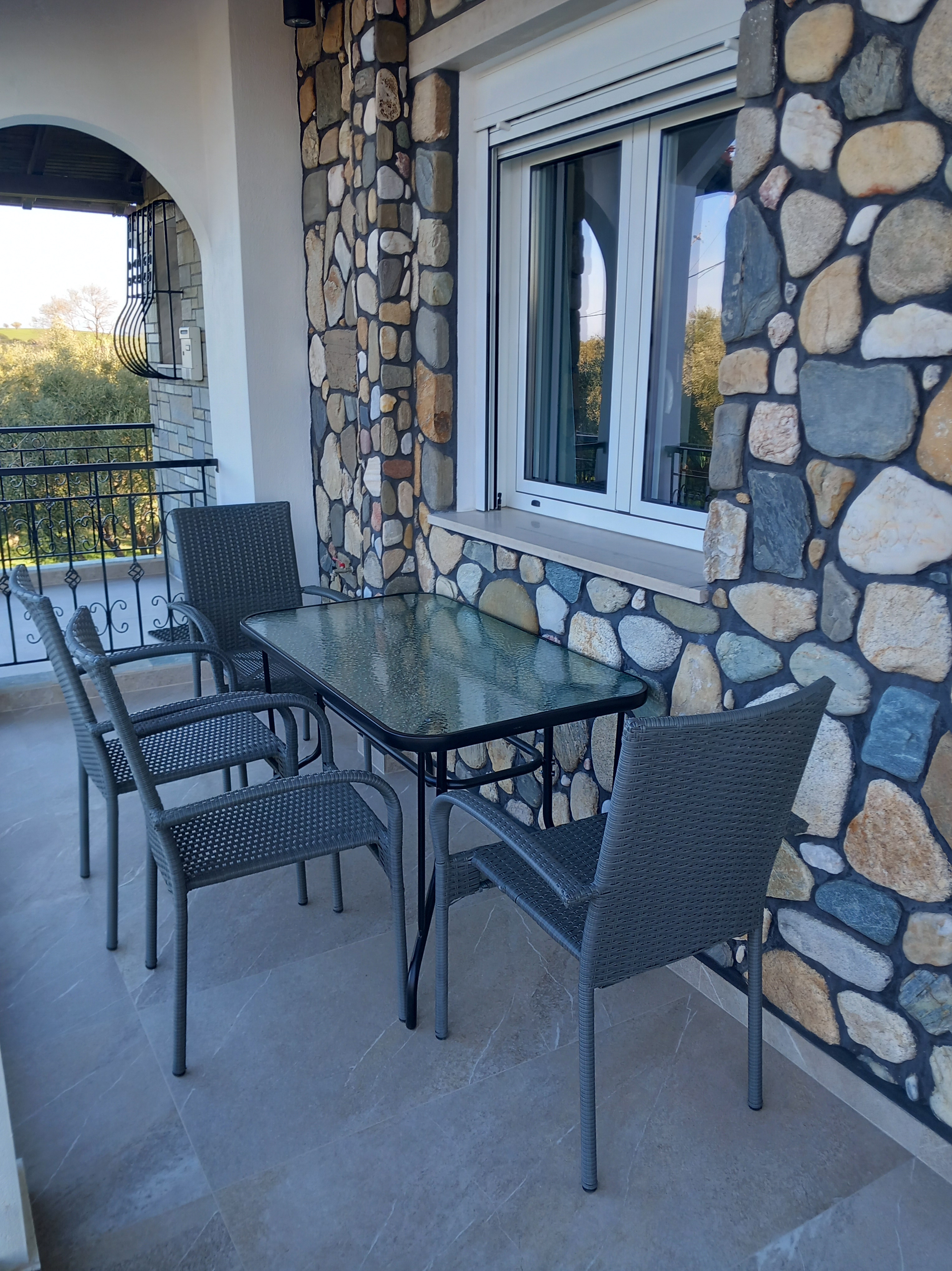 balcony next to the entrance ap 1